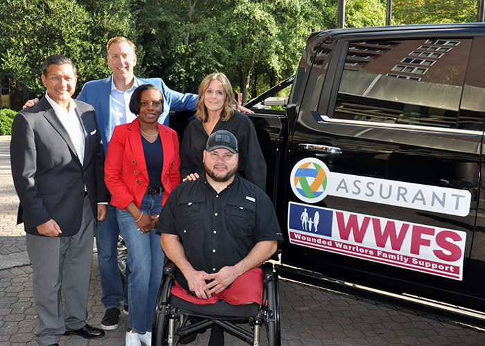 Veteran receiving his new truck from Assurant